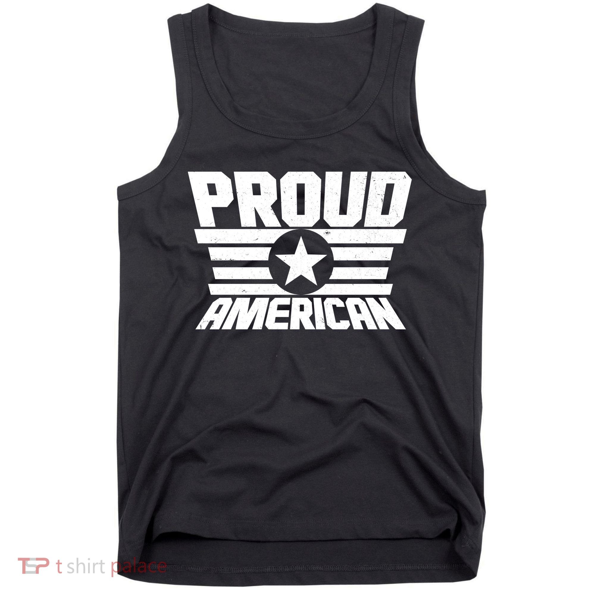 Distressed Proud American USA Patriot Tank Top
