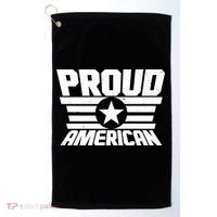 Distressed Proud American USA Patriot Golf Towel thumb 0