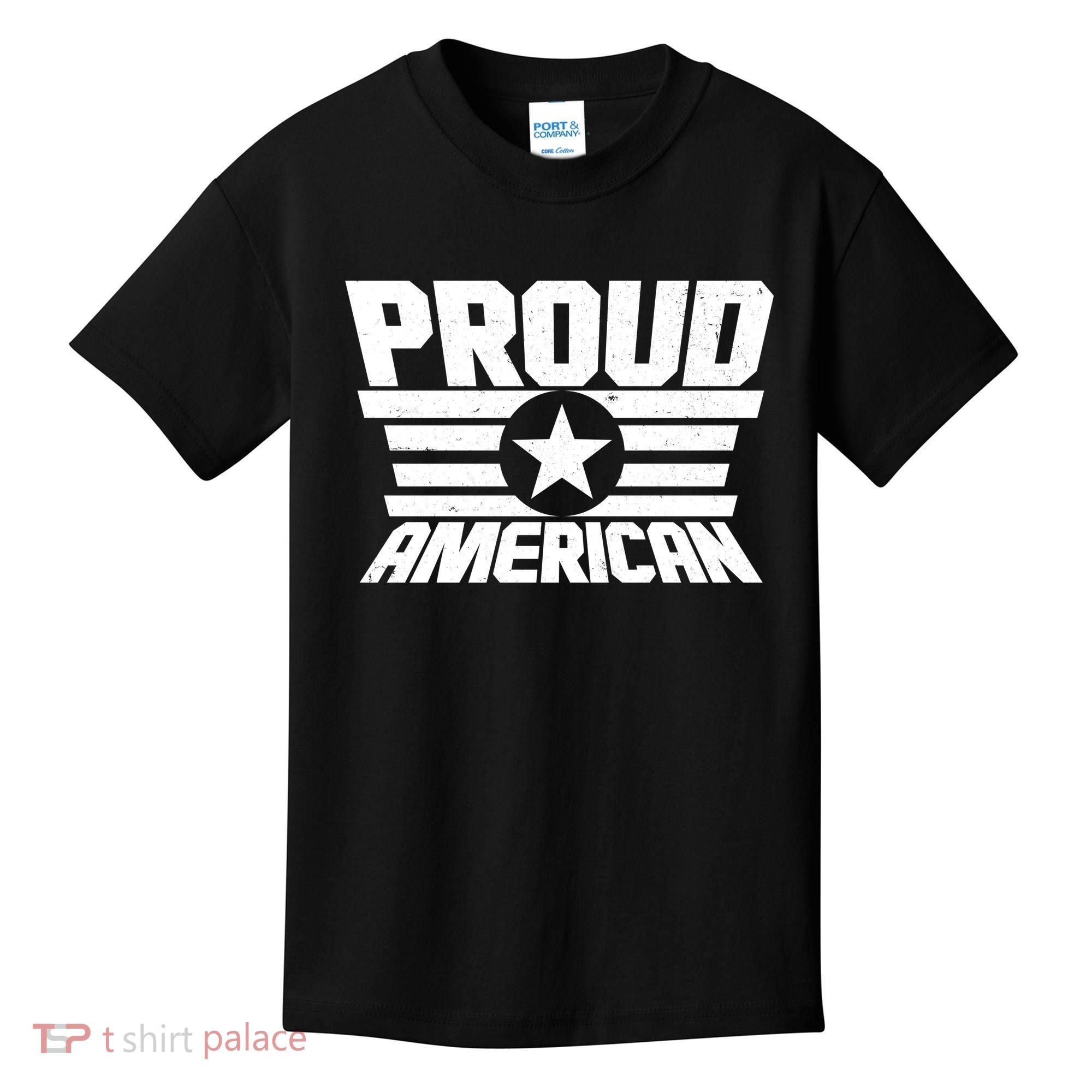 Distressed Proud American USA Patriot Kids T-Shirt