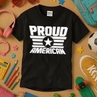 Distressed Proud American USA Patriot Kids T-Shirt thumb 3