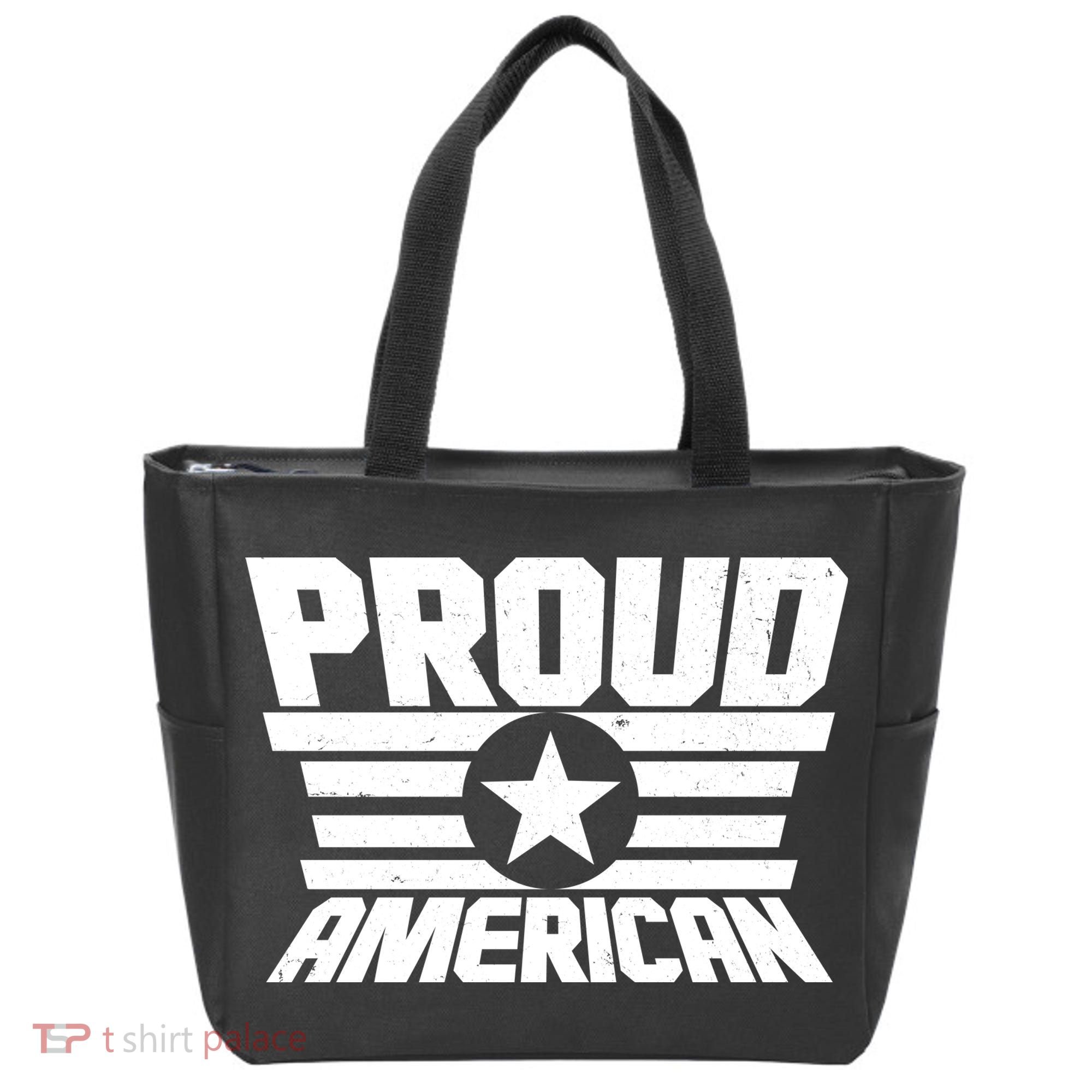 Distressed Proud American USA Patriot Tote Bag