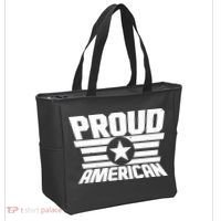 Distressed Proud American USA Patriot Tote Bag thumb 2