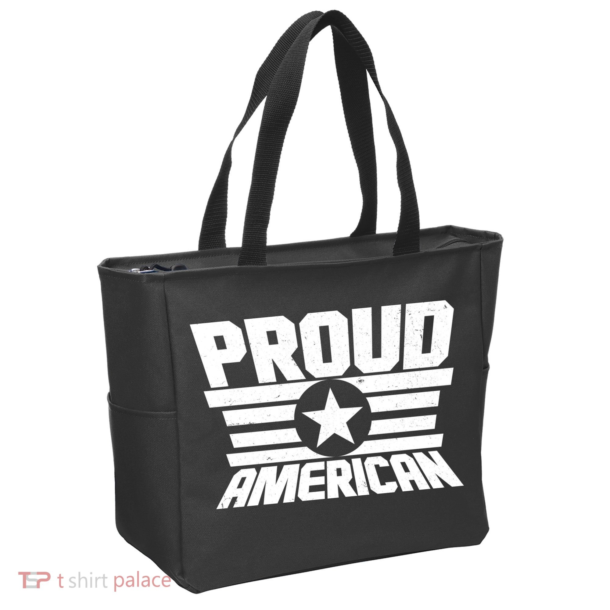 Distressed Proud American USA Patriot Tote Bag