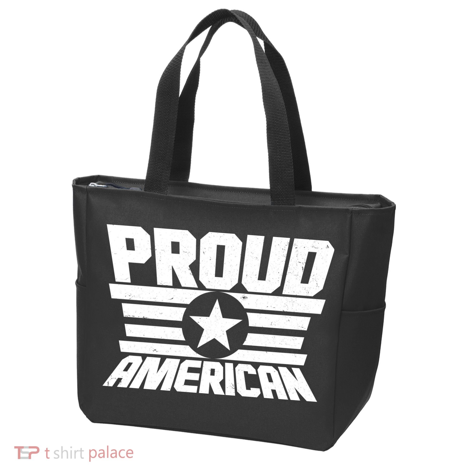 Distressed Proud American USA Patriot Tote Bag