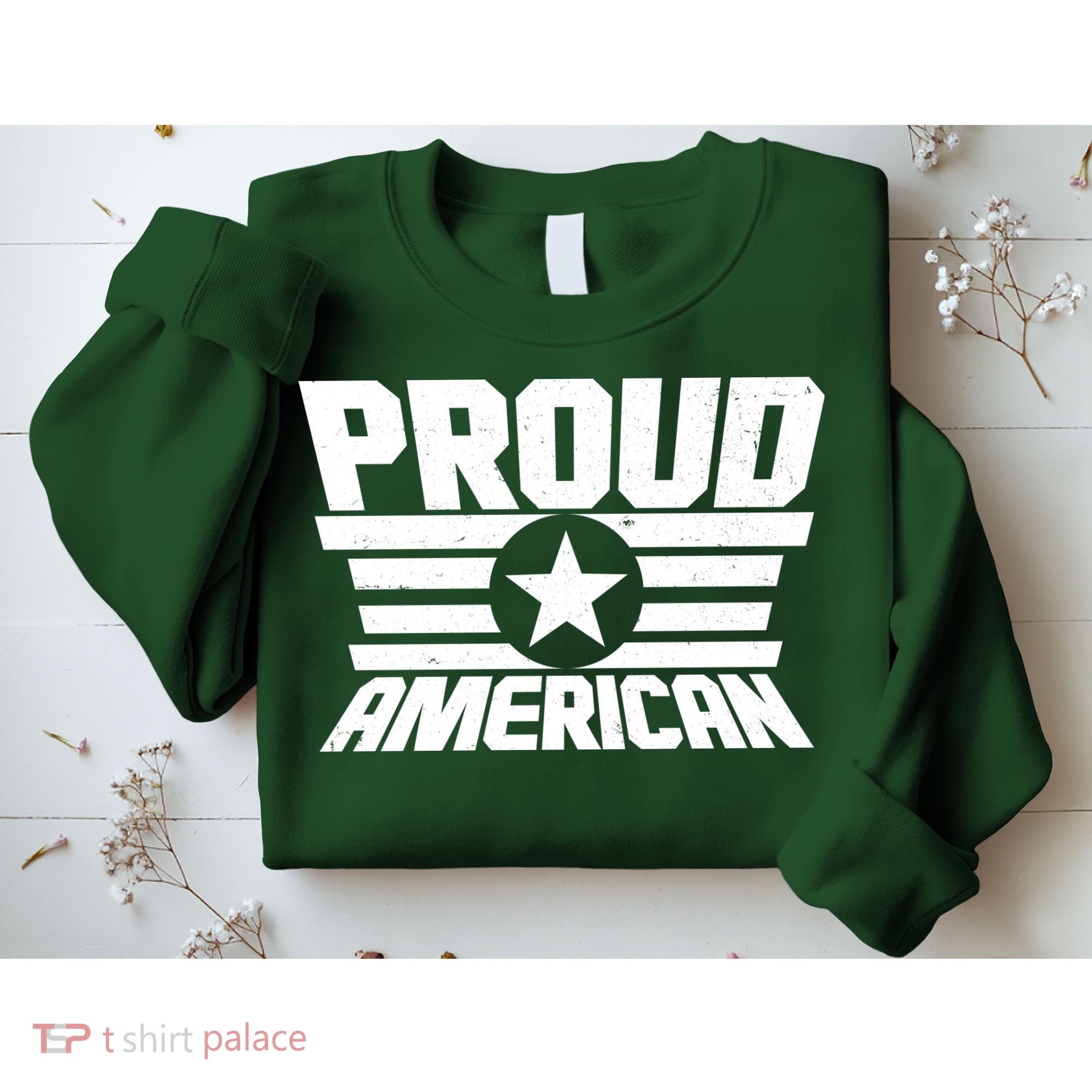 Distressed Proud American USA Patriot Sweatshirt