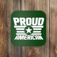 Distressed Proud American USA Patriot Coaster thumb 0