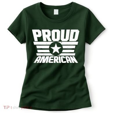 Distressed Proud American USA Patriot Women's T-Shirt