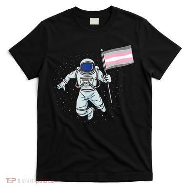 Demigirl Pride Astronaut Flag T-Shirt