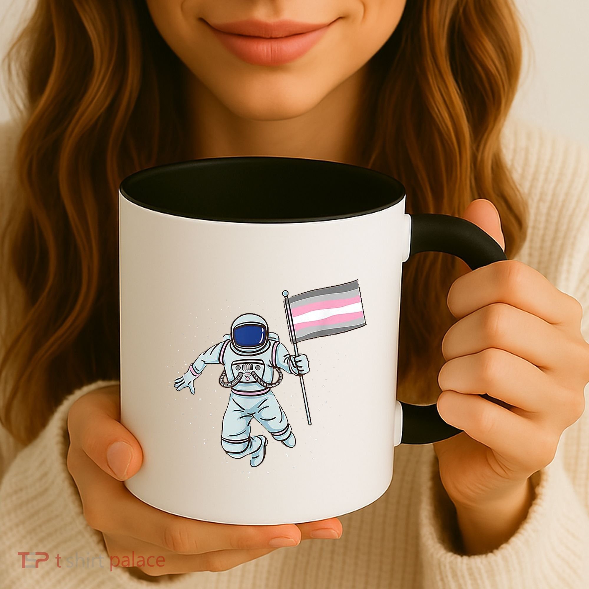 Demigirl Pride Astronaut Flag Coffee Mug