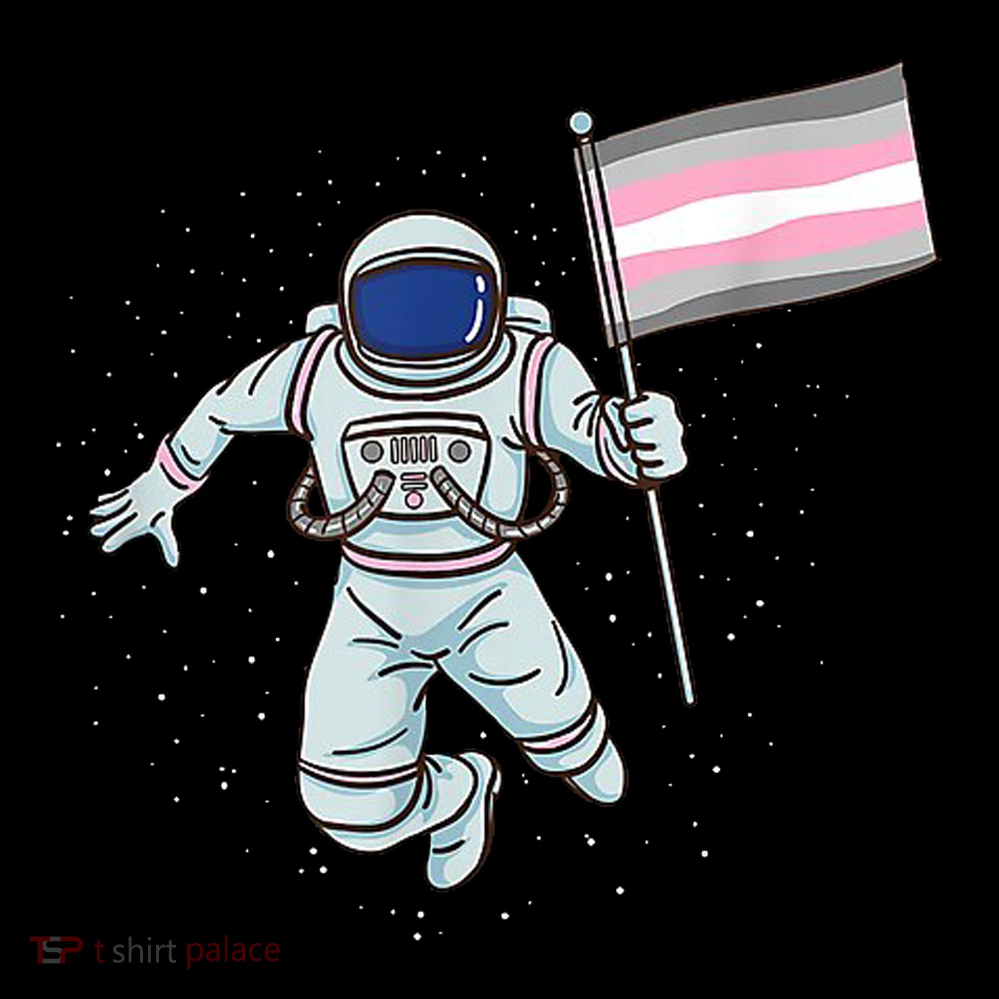 Demigirl Pride Astronaut Flag Women's Hoodie