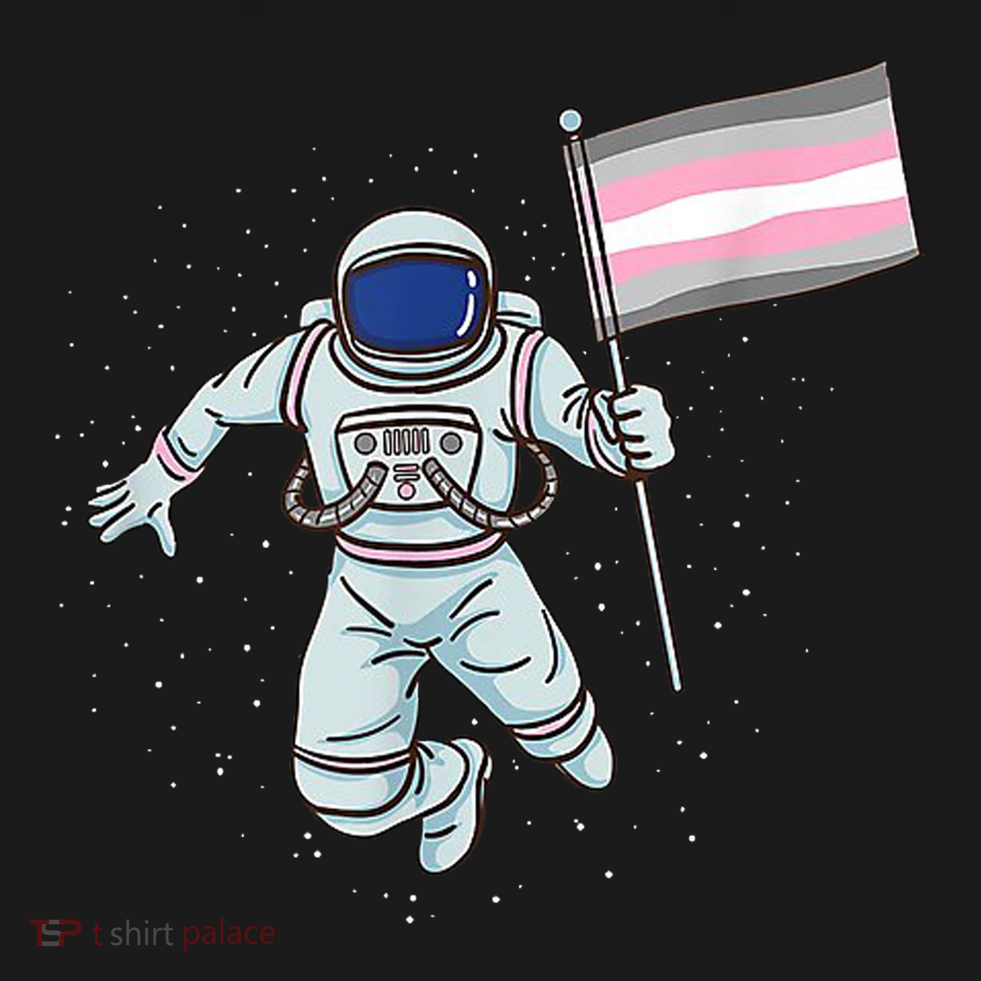 Demigirl Pride Astronaut Flag Baby Bodysuit
