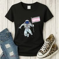 Demigirl Pride Astronaut Flag Women's T-Shirt thumb 3
