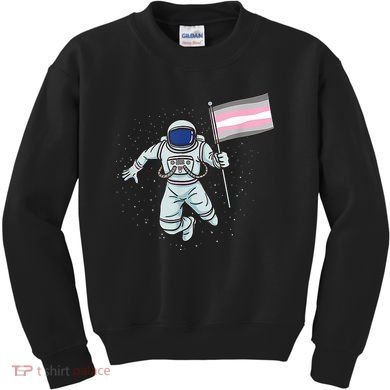 Demigirl Pride Astronaut Flag Kids Sweatshirt