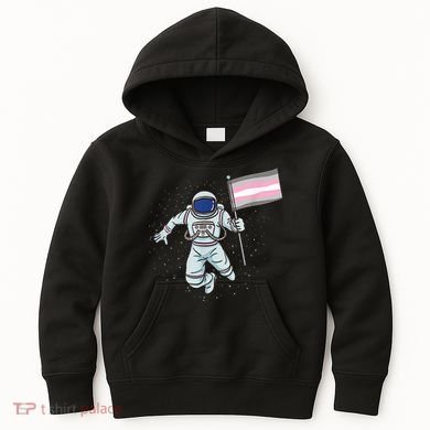 Demigirl Pride Astronaut Flag Kids Hoodie