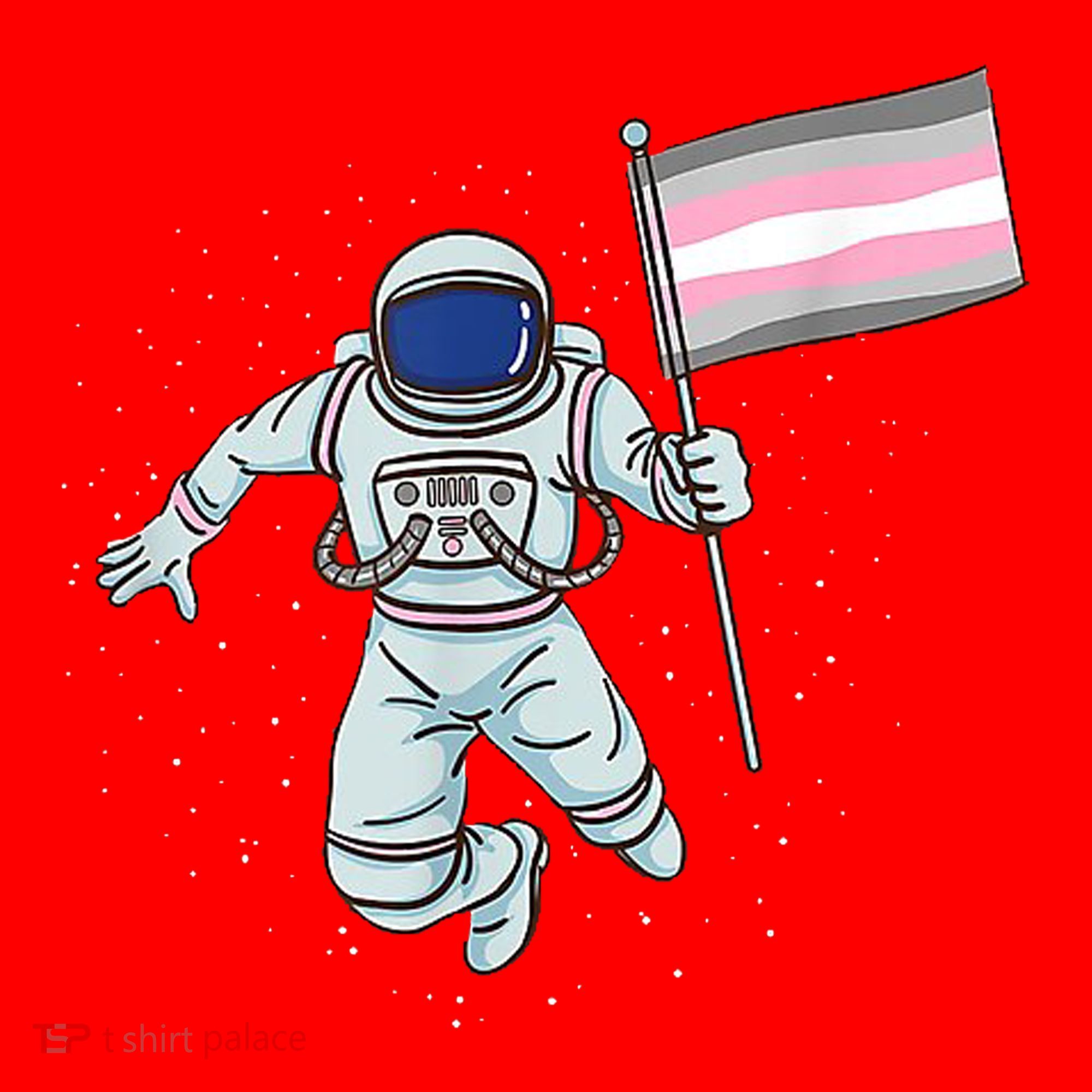 Demigirl Pride Astronaut Flag Santa Hat