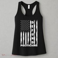 Defund Politicians America Flag Anti Government Women's Tank Top thumb 3