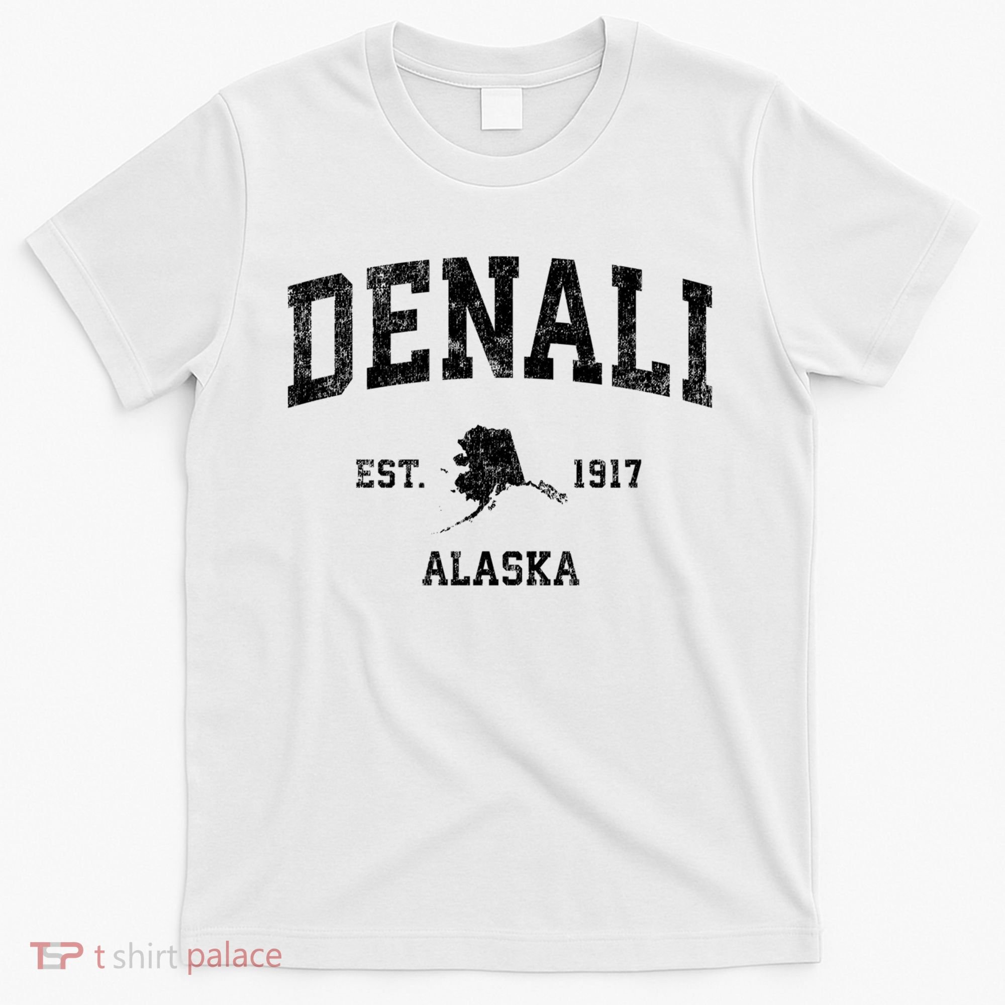 Denali Park Alaska AK Vintage Sports Print T-Shirt