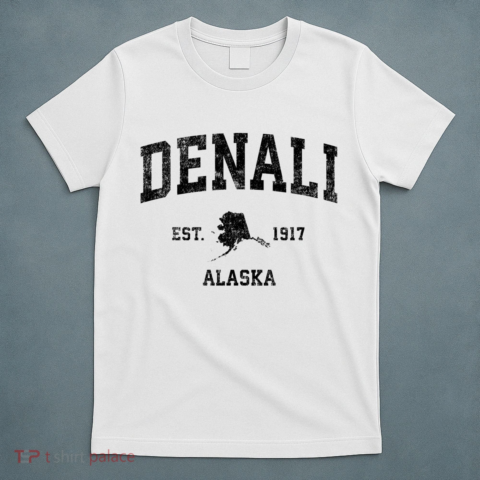 Denali Park Alaska AK Vintage Sports Print T-Shirt