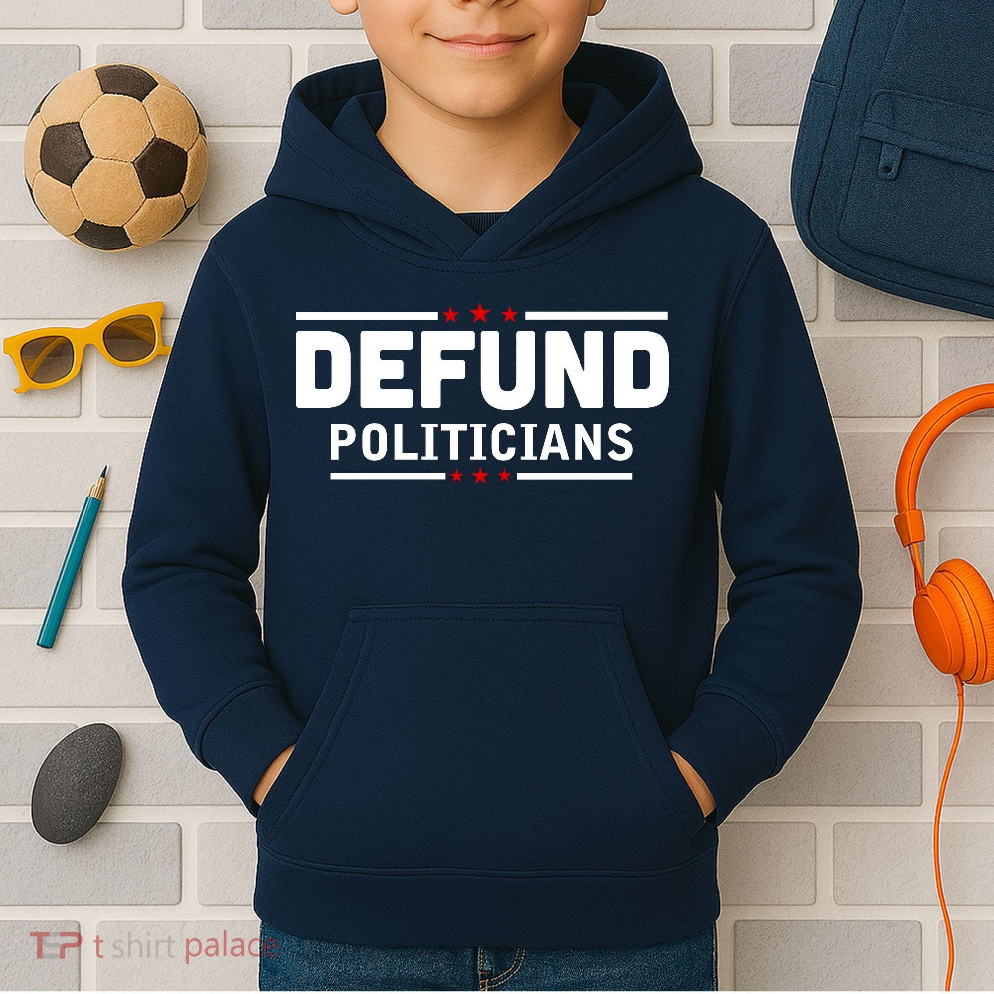 Defund Politicians Anti Government Kids Hoodie