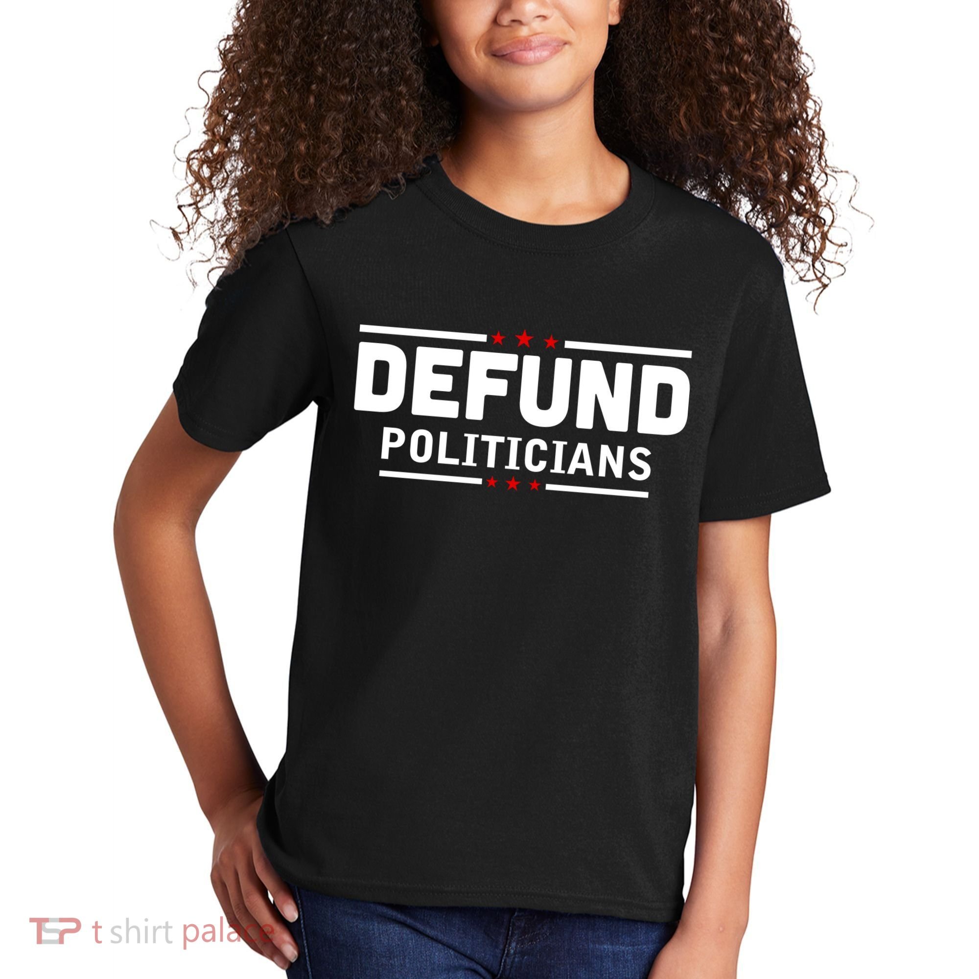 Defund Politicians Anti Government Kids T-Shirt