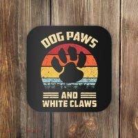 Dog paws and white claws Coaster thumb 0