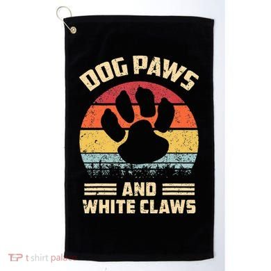 Dog paws and white claws Golf Towel