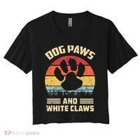 Dog paws and white claws Women's Crop Top Tee thumb 0