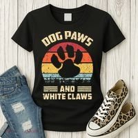 Dog paws and white claws Women's T-Shirt thumb 3