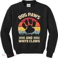 Dog paws and white claws Kids Sweatshirt thumb 0