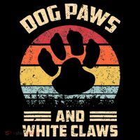 Dog paws and white claws Kids Sweatshirt thumb 2