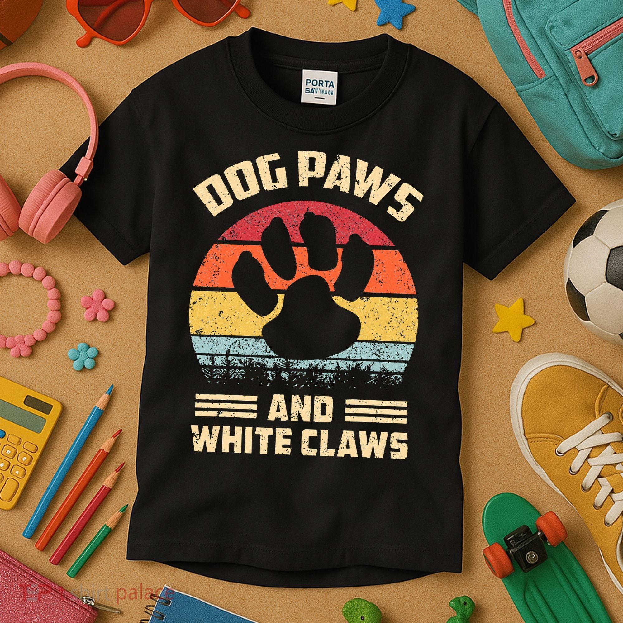 Dog paws and white claws Kids T-Shirt