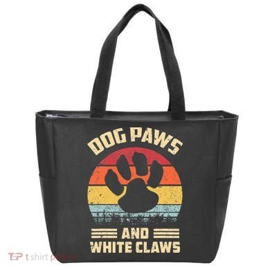 Dog paws and white claws Tote Bag