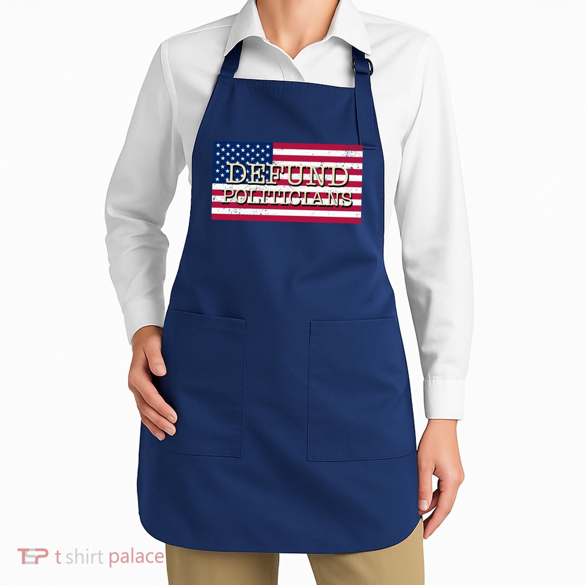Defund Politicians American Flag Apron