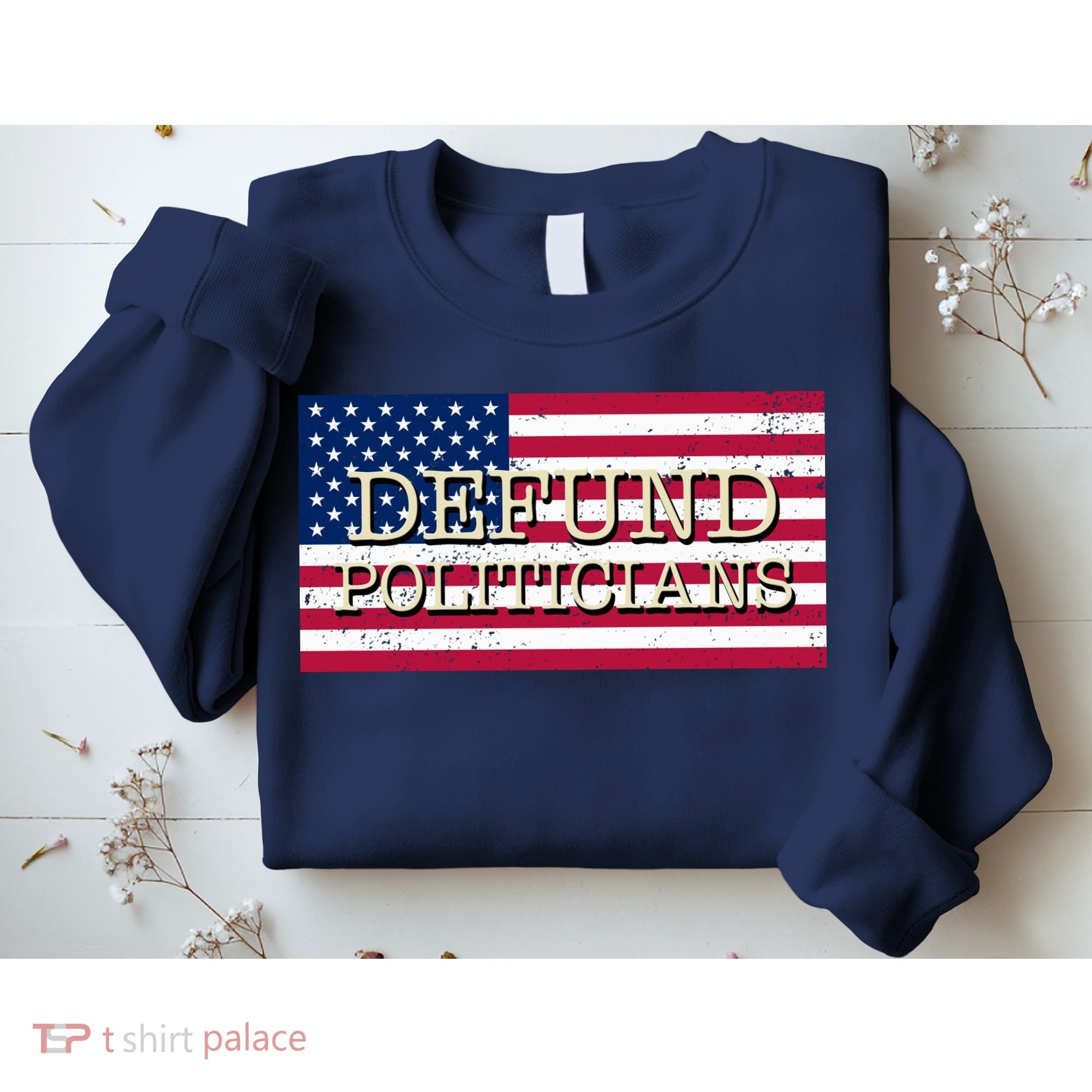 Defund Politicians American Flag Sweatshirt