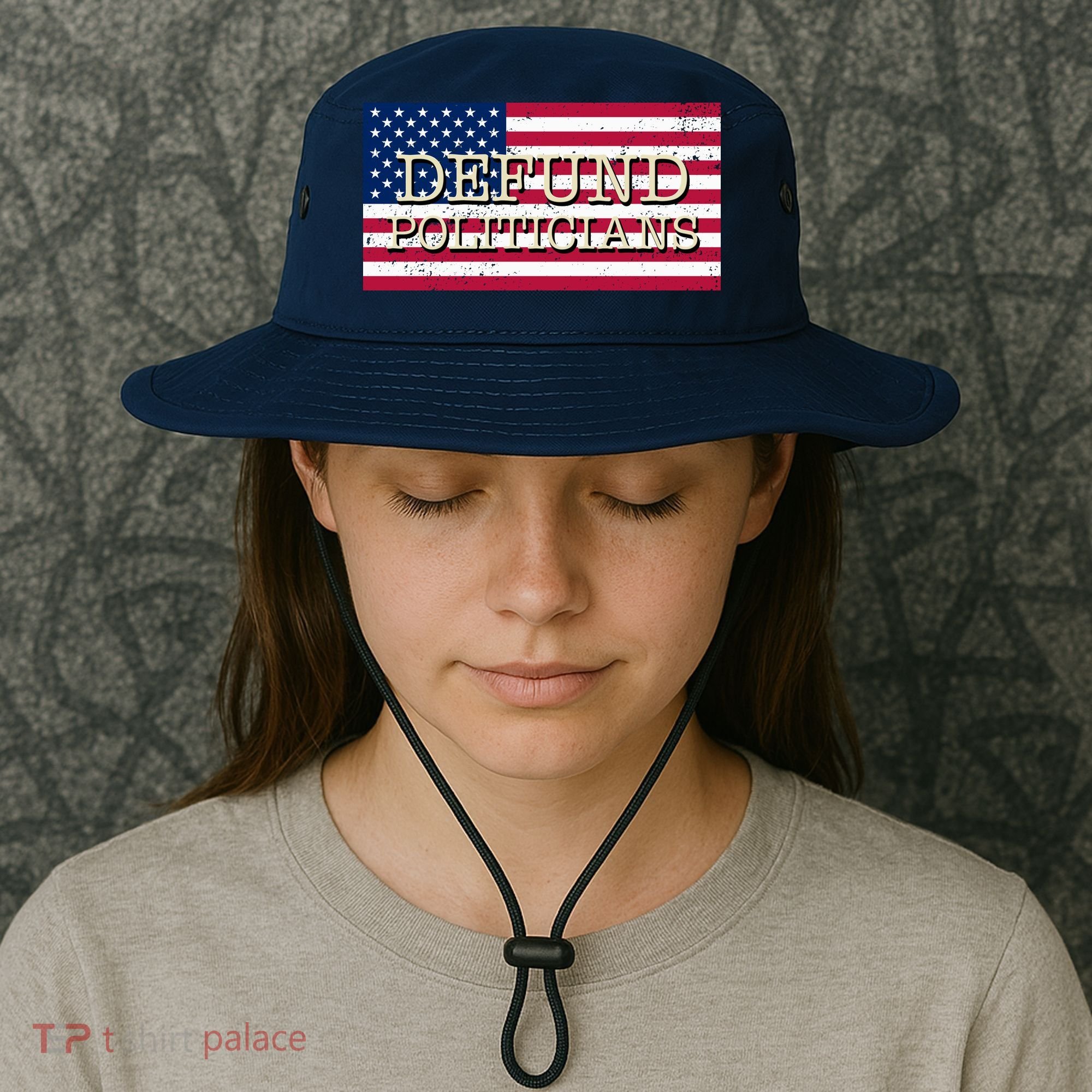 Defund Politicians American Flag Bucket Hat