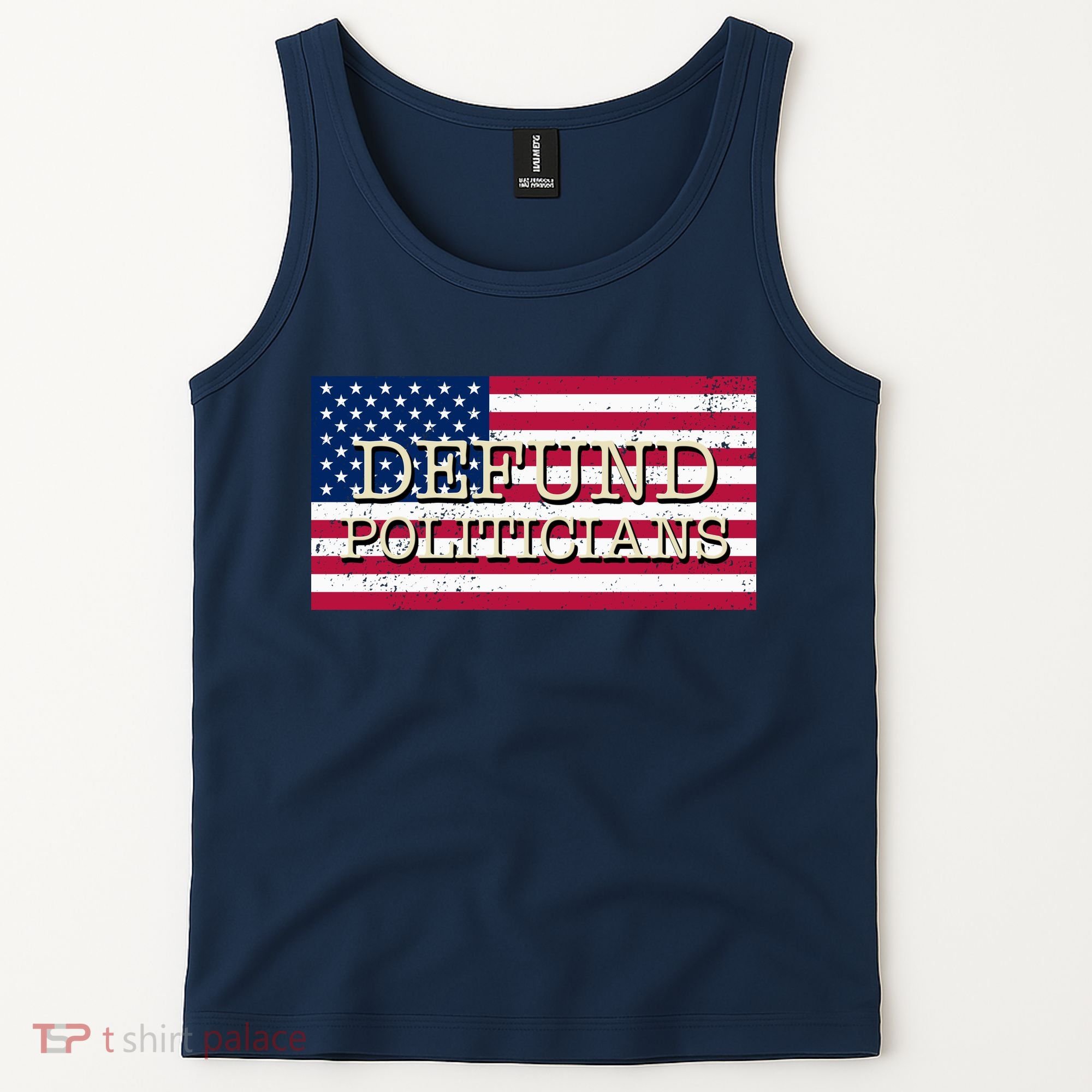 Defund Politicians American Flag Tank Top