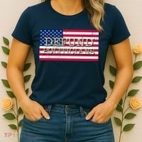 Defund Politicians American Flag Women's T-Shirt thumb 2