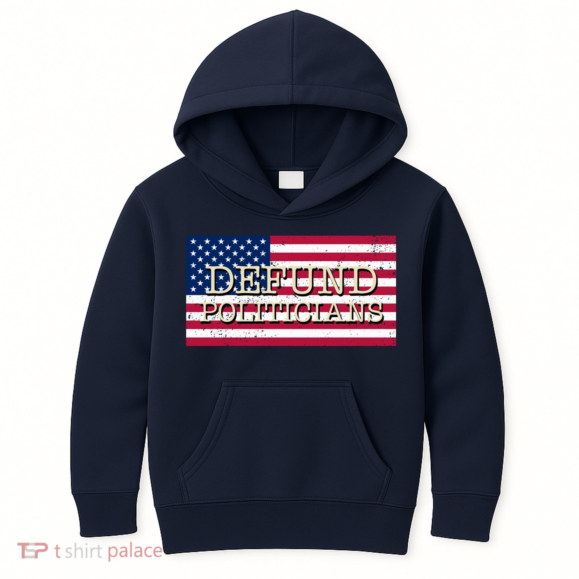 Defund Politicians American Flag Kids Hoodie