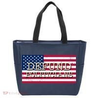Defund Politicians American Flag Tote Bag thumb 0