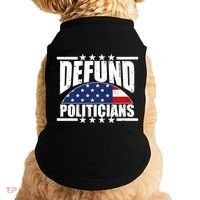Defund Politicians American USA Flag Doggie Tank thumb 0