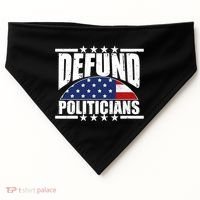 Defund Politicians American USA Flag USA-Made Doggie Bandana thumb 0
