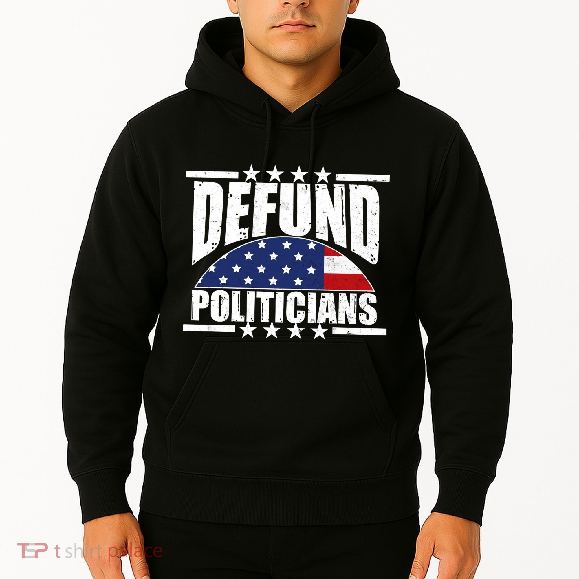 Defund Politicians American USA Flag Hoodie