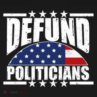 Defund Politicians American USA Flag Long Sleeve Shirt thumb 2