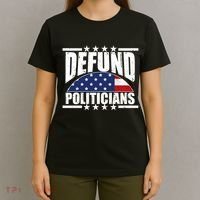 Defund Politicians American USA Flag T-Shirt thumb 4