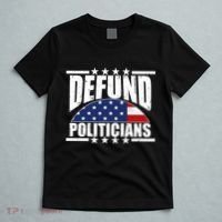 Defund Politicians American USA Flag T-Shirt thumb 5