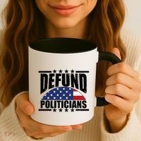 Defund Politicians American USA Flag Coffee Mug thumb 3