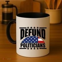 Defund Politicians American USA Flag Coffee Mug thumb 4