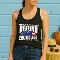 Defund Politicians American USA Flag Women's Tank Top thumb 2