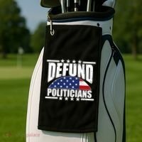 Defund Politicians American USA Flag Golf Towel thumb 2