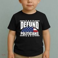 Defund Politicians American USA Flag Toddler T-Shirt thumb 2
